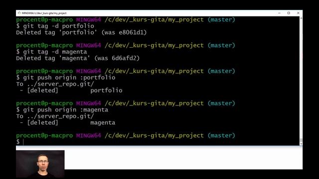 GIT: Tagi W Gicie: Operacje Zdalne. [ⓘ Kurs Gita, Moduł 05, Lekcja 07] смотреть онлайн