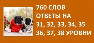 Словесная игра 760 слов ответы 31, 32, 33, 34, 35, 36, 37, 38 уровни