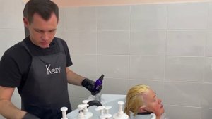 Обесцвечивание порошком + окрашивание красителем Involve