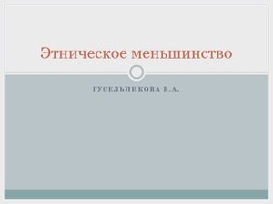 Этническое меньшинство