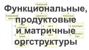 Функциональные, продуктовые и матричные организационные структуры