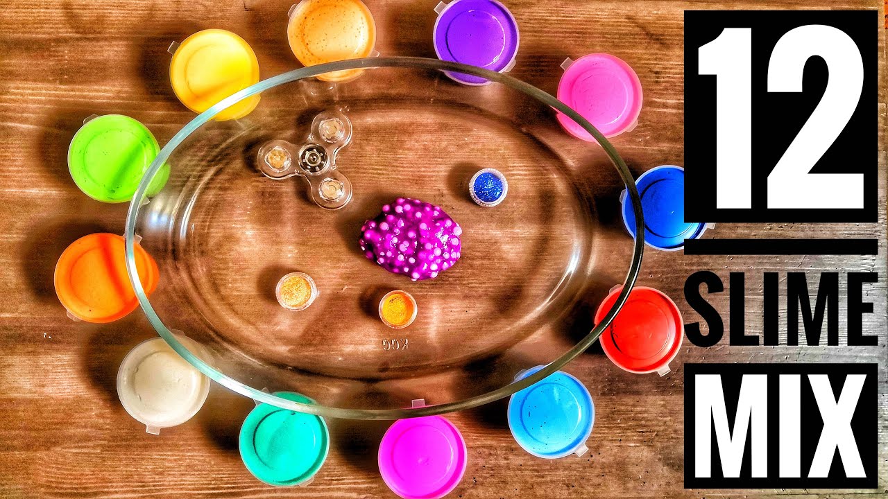 Маша Дарк и Дарина Лайт смешивают 12 разноцветных СЛАЙМОВ с #АлиЭкспресс