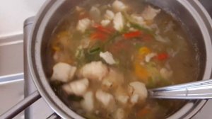 Сборная Уха из двух сортов рыбы ?. Дорада и Сайда, быстрый вариант ухи. Париж/Soupe de poissons.