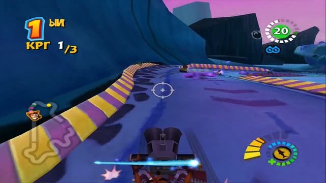 Прохождение Crash Tag Team Racing (PS2) #3 - Tyrannosaurus Wrecks