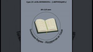 Тафсир - Сура 23 «АЛЬ-МУМИНУН» - («ВЕРУЮЩИЕ») 84-118 аят