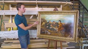 Оформление в багет копии картины Василия Перова «Охотники на привале»