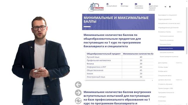 Минимальные баллы в МГТУ СТАНКИН // Баллы ЕГЭ смотреть онлайн