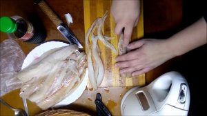 минтай сушеный в соевом соусе, делаем дома , вкусно.