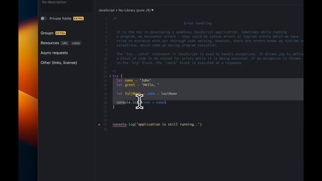 Error Handling in JavaScript #javascript #error