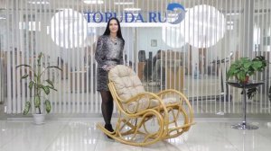 Обзор кресла-качалки 05/04 из ротанга с толстой подушкой