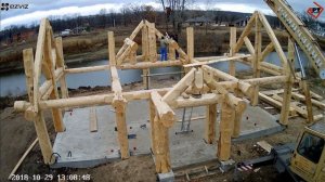 Процесс строительства дома Post and Beam