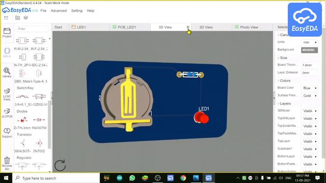 EASYEDA PCB DESIGNING - GERBER FILE, 3D, PENALIZE, LOW-COST SHIPMENT FROM JLCPCB- PART 3- IN ENGLIS смотреть онлайн