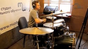 УРОКИ БАРАБАНОВ ,ИГРА НА БАРАБАНАХ "Enter Sandman" Metallica.Дмитрий - 5 мес. обучения в МузШок