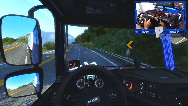 VIAGEM NO DAF XF MOTOR EURO 6 460cv - ELDORADO - VOLANTE G27 - ETS2 COM MODS !!! смотреть онлайн