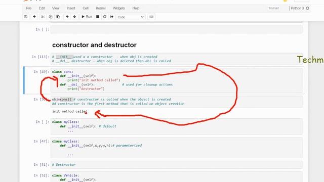 Constructor / Destructors in Python Explained | Python course for beginners | Techmaima - in Tamil