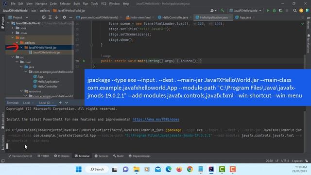 How To Deploy an Executable JavaFX 19 JAR, exe, msi Using IntelliJ 2022.3.1 on Windows 11 x64 (3-3) смотреть онлайн