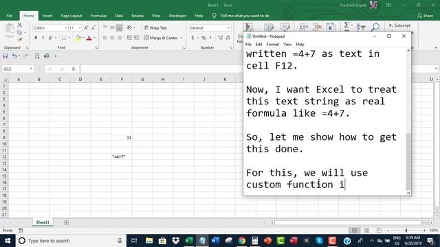Evaluate text string as real formula in Excel смотреть онлайн