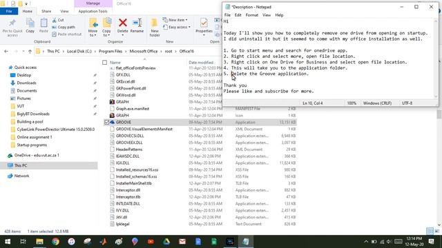 How to remove Onedrive for business completely at startup in Windows 10. смотреть онлайн