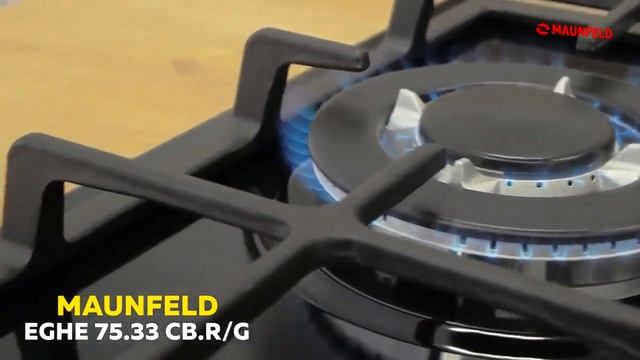 Газовая варочная панель MAUNFELD EGHE 75 33CB RG смотреть онлайн