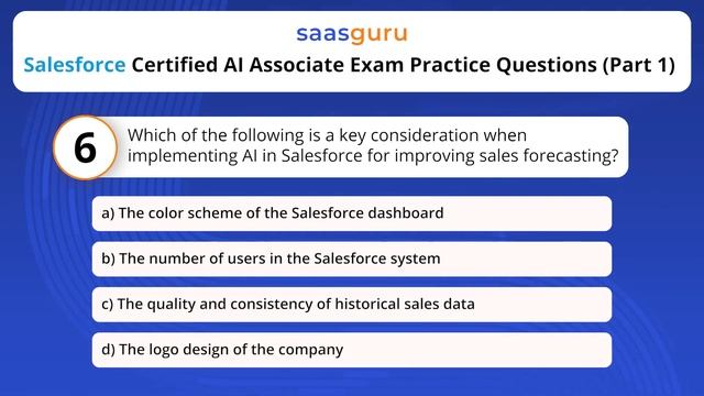 Salesforce AI Associate Exam ? Practice Questions With Answers ✏️✏️✏️ | saasguru