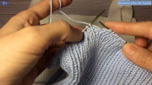 МК как красиво убавить резинку 1х1.  Вязание для начинающих