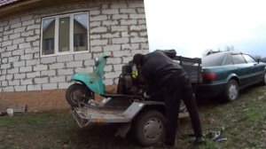 Запуск мотороллера "Муравей" после 12-ти летнего простоя