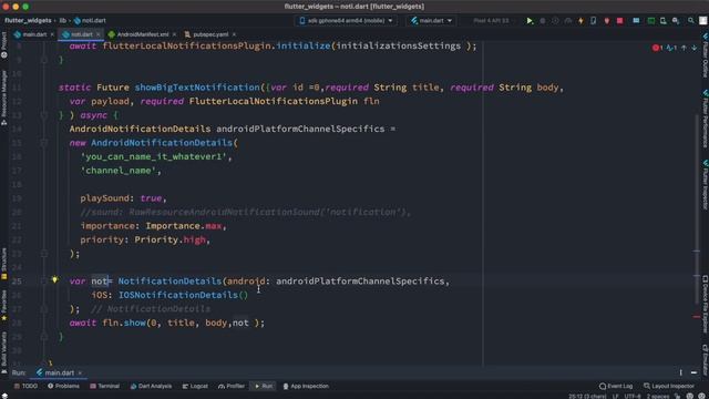 Flutter Local Notifications Example With Default and Customized Sound | With Icon