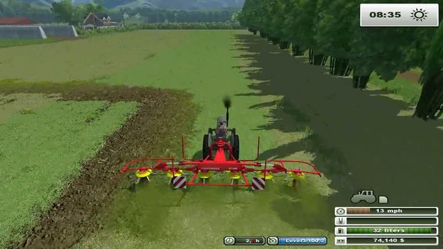 FARM SIM SATURDAY Baling hay with the John deere round baler смотреть онлайн