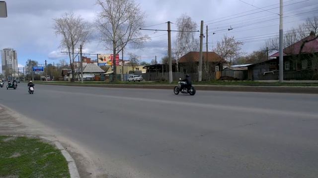 Открытие мотосезона 2013 в Перми, колонна на шоссе Космонавтов смотреть онлайн