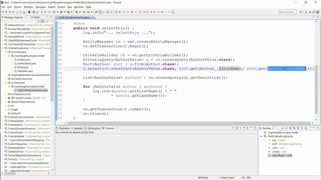 Hibernate Tip: How to select a POJO with a CriteriaQuery смотреть онлайн