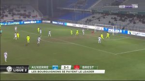 Auxerre-Brest les 4 buts