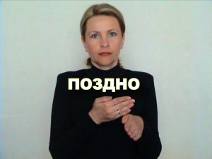 ЖЕСТОВЫЙ ЯЗЫК. СЛОВАРЬ. Поздно