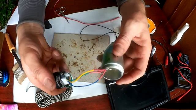 Ремонт подводной рыбопоисковой камеры видеокамеры и тест под водой на реке смотреть онлайн