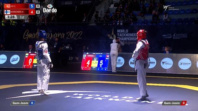 502 W-62kg R-64 HO Cathy minly HKG ? vs ? HARKONEN Helmi FIN I Guadalajara 2022 WT Championships смотреть онлайн