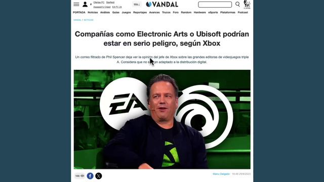 Starfield juego peor valorado de Bethesda en STEAM Phil dice EA y Ubisoft desaparecerán Hackeo SONY смотреть онлайн
