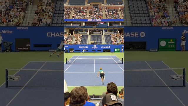 Alexander Zverev Monster Serve against Novak Djokovic Usopen 2023 Arthur Ashe Staduim