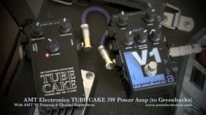 AMT Electronics: TUBE CAKE 3W Power Amp (with V1 and Charvel)