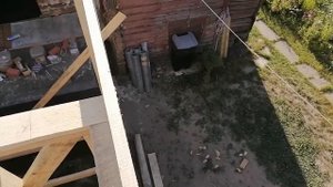 Верхняя обвязка и 2 бруса террасы в доме "Амулет"