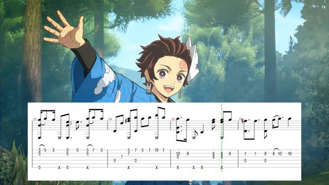 Demon Slayer - Kimetsu no Yaiba Gurenge LiSA OP - Fingerstyle Guitar Tutorial