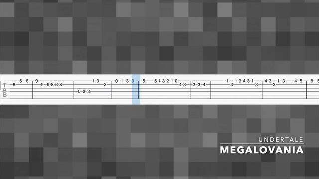 Megalovania - Undertale Guitar Tab/Tutorial