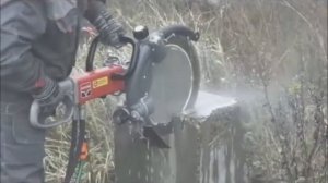 Испытания кольцереза HYCON, глубина пропила 300 мм