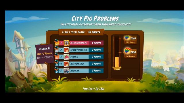 Angry Birds 2 AB2 Clan Event City Pig Problems 9 Points смотреть онлайн