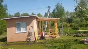 Часть 3. Как построить пристройку. Каркасный дом, бытовка своими руками 3х6. Со всеми удобствами.
