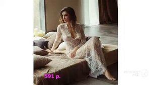 Одежда с Алиэкспресс Красивое прозрачное платье в пол