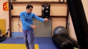 Тренировка и упражнения с борцовской резиной Resistance band judo workout