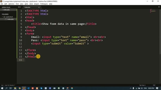 Show result on same page after submission form in PHP || Retrieve data in same page in PHP