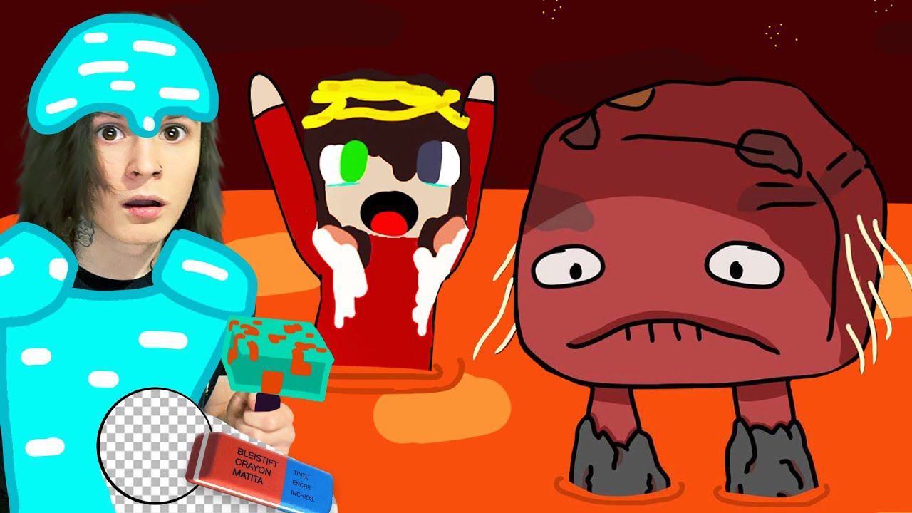 ПОЧЕМУ МОЯ ЛАВОМЕРКА СТАЛА НАРИСОВАННОЙ В МАЙНКРАФТ смотреть онлайн