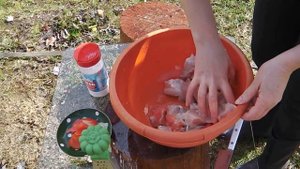 Шашлык с маринадом из помидоров и лука!!!