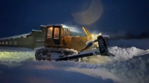 -23 наш трактор чистит снег ЧТЗ Б10м