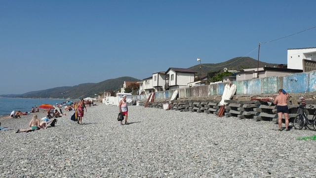 Улица Одоевского. Гостевые дома Алана и Голливуд. Пляж Морской Бриз. Лазаревское Сочи. 30.09.2023